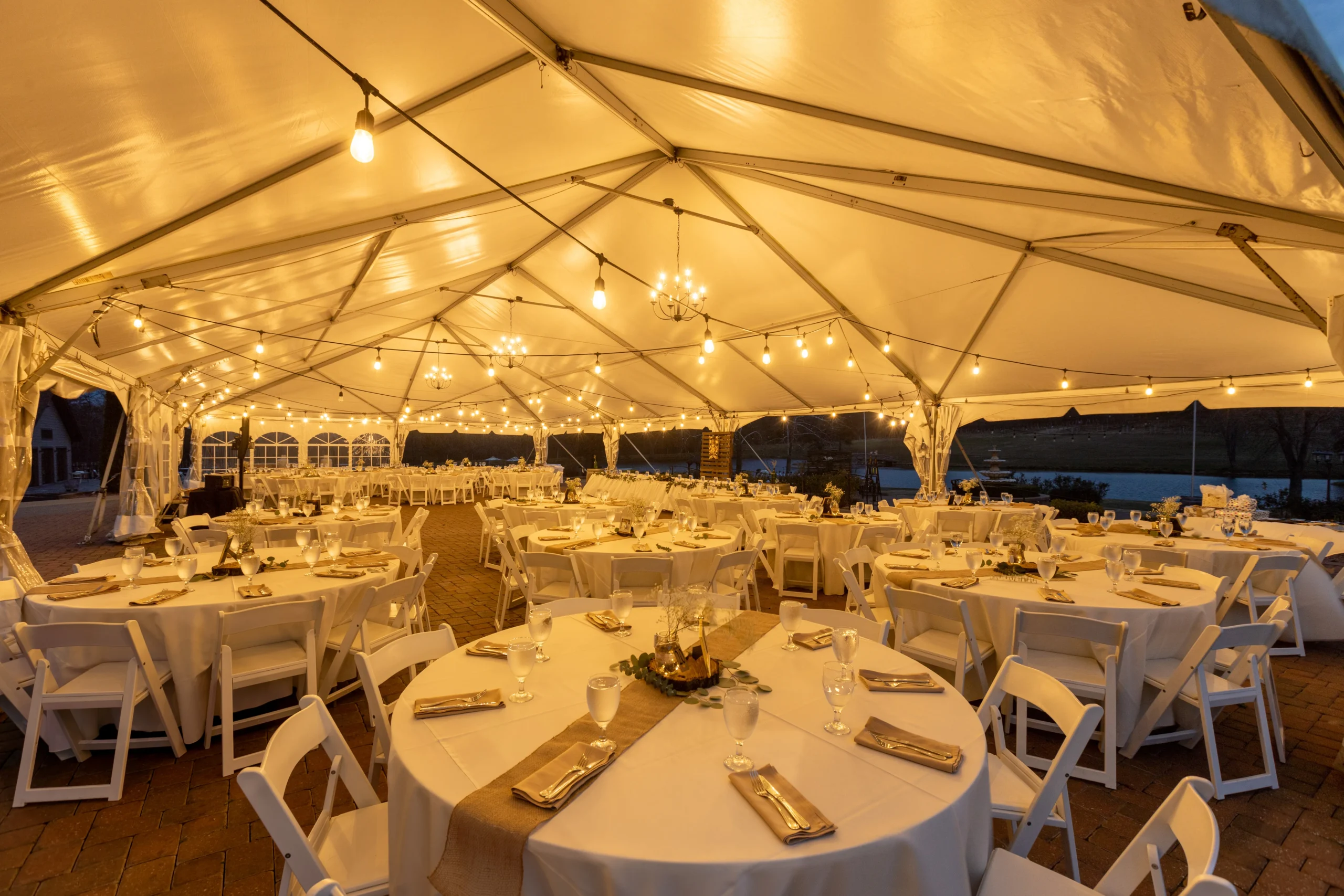 Wedding tent at Villa Antonio Winery